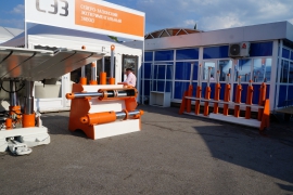 Stand of the North-Zadonsk experimental plant at the exhibition Coal and Mining of Russia 2016. Mechanized support, hydrostock, hydraulic jacks